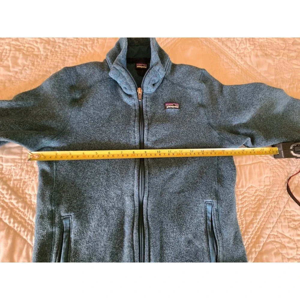 Patagonia Youth Boys Girls Medium Size 12 Better Sweater Zip Jacket Teal Blue